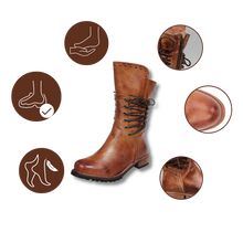 Cargar imagen en el visor de la galería, Botines vintage de cuero PU
- Ozerty