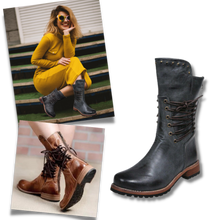 Cargar imagen en el visor de la galería, Botines vintage de cuero PU
- Ozerty