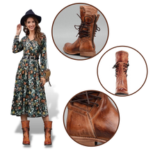 Cargar imagen en el visor de la galería, Botines vintage de cuero PU
- Ozerty
